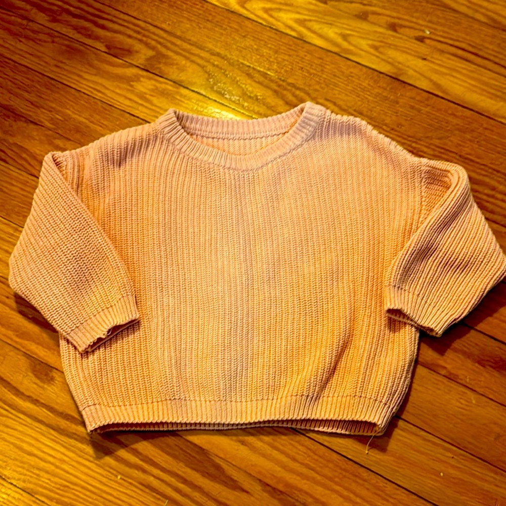 Kids Peach Colored Cotton Sweater